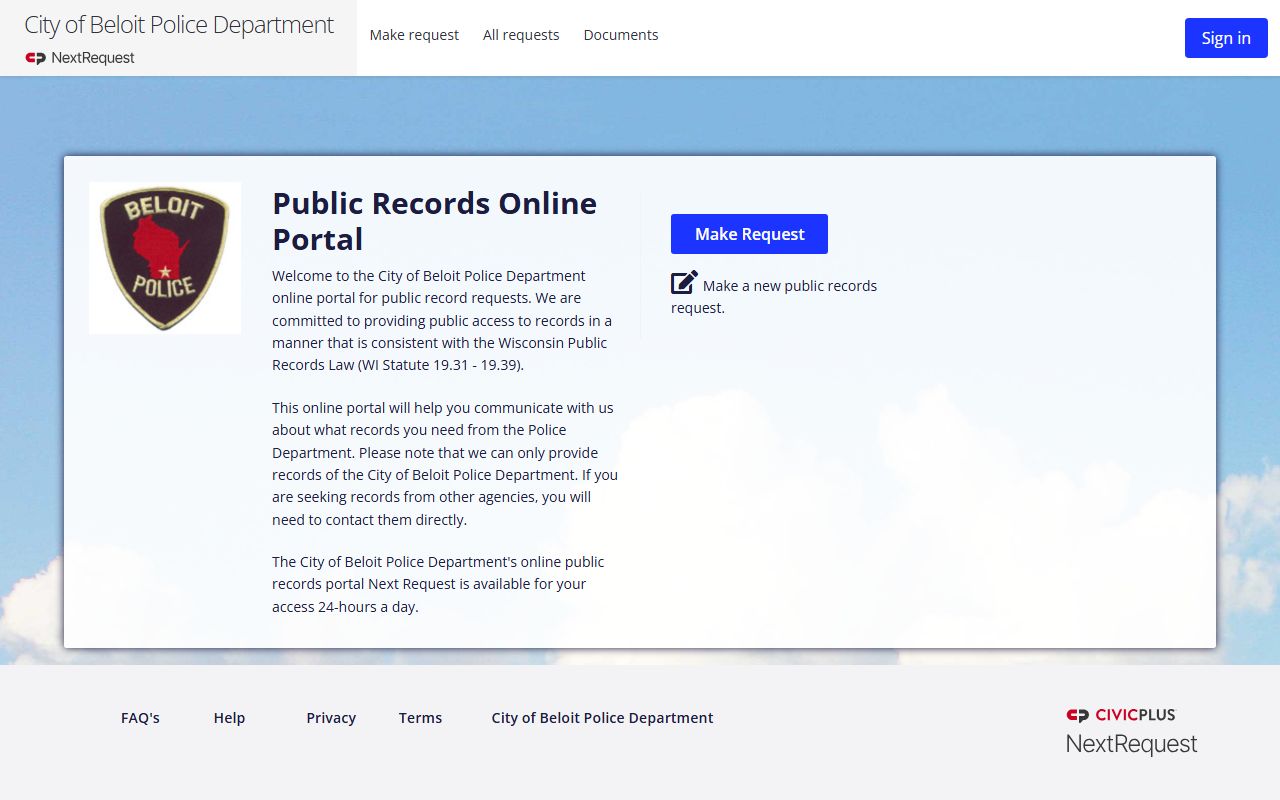 Beloit Residents Directory at Beloit Police Records Portal