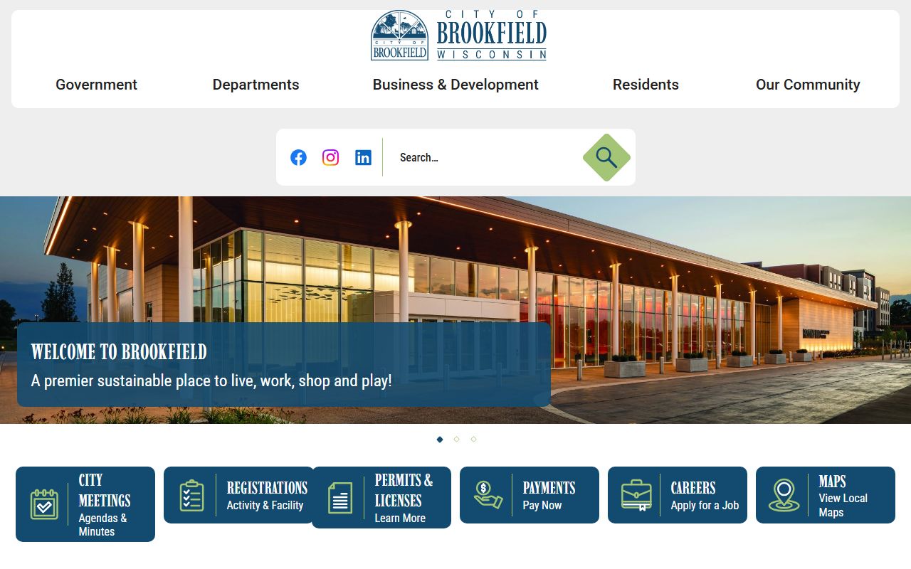 Brookfield Residents Directory city records page