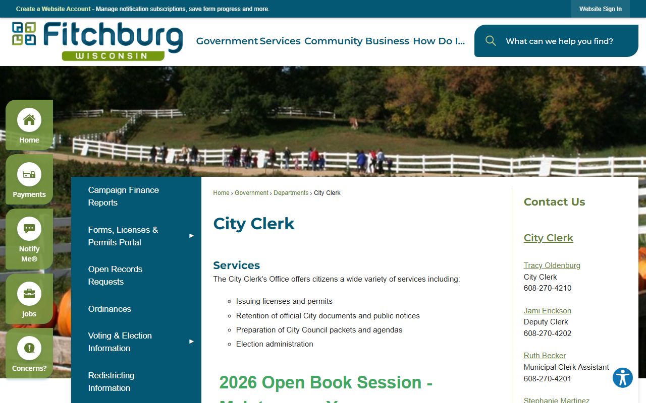 Fitchburg Residents Directory at Fitchburg City Clerk