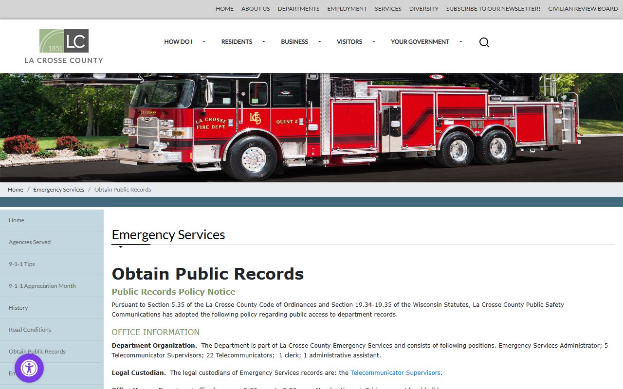 La Crosse Residents Directory at La Crosse County public records