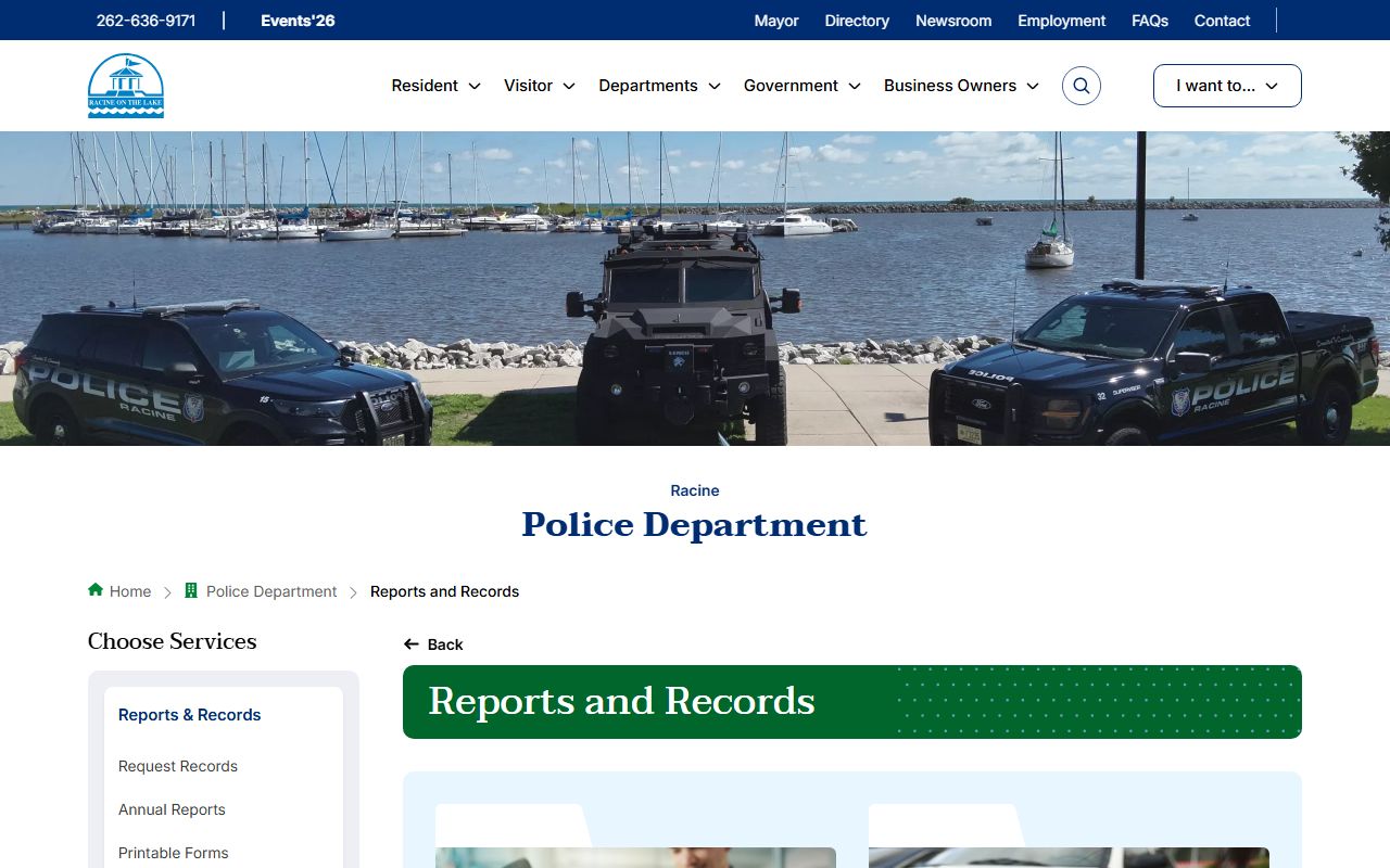 Racine Residents Directory at Racine Police Reports and Records