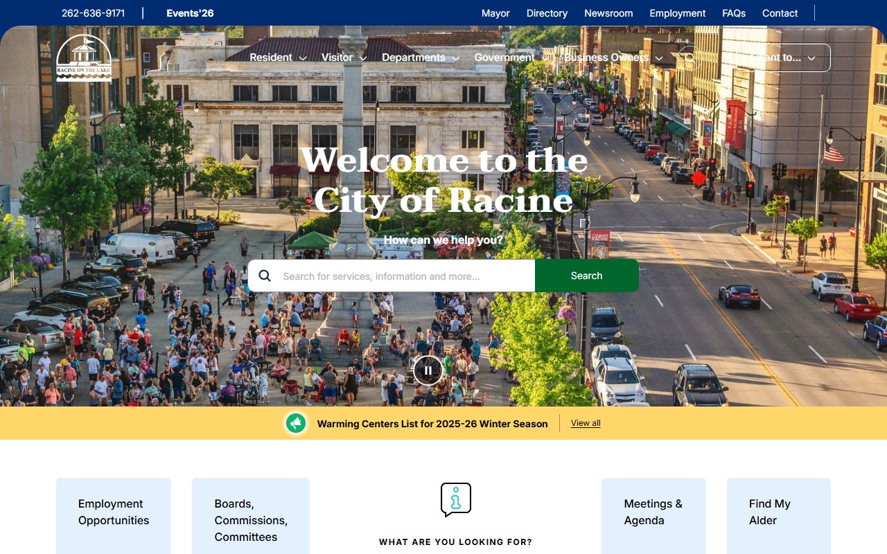 Racine Residents Directory at Racine City Main