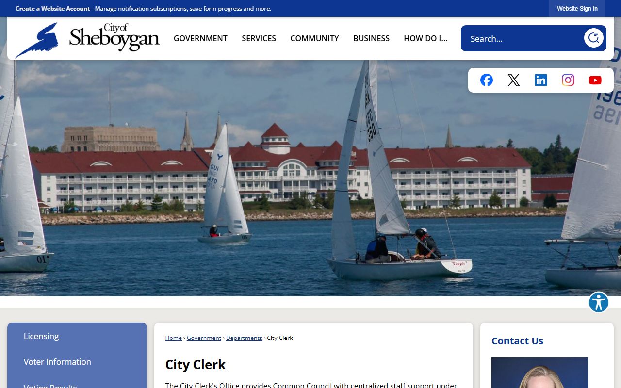 Sheboygan Residents Directory city clerk and records access