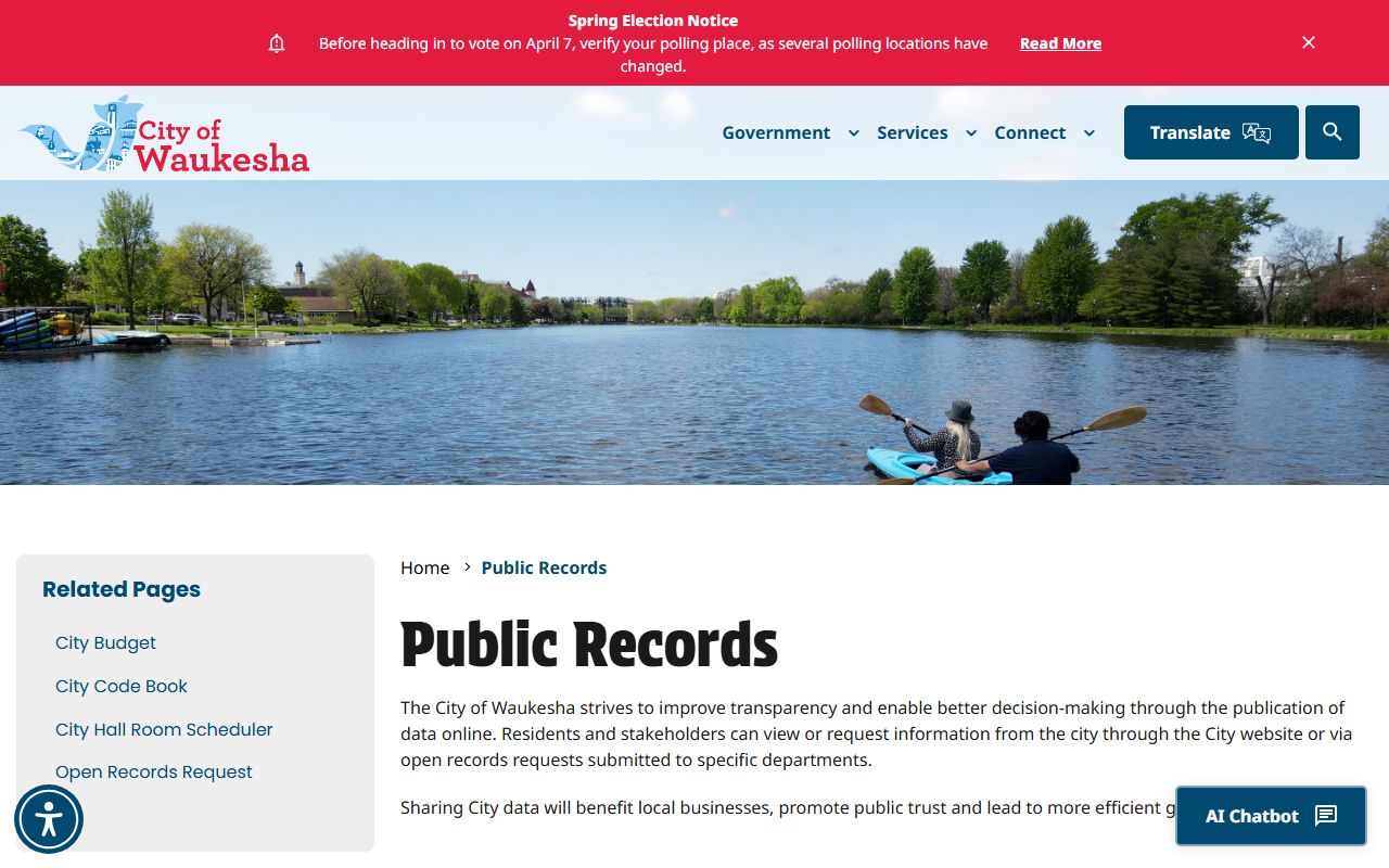 Waukesha Residents Directory city public records