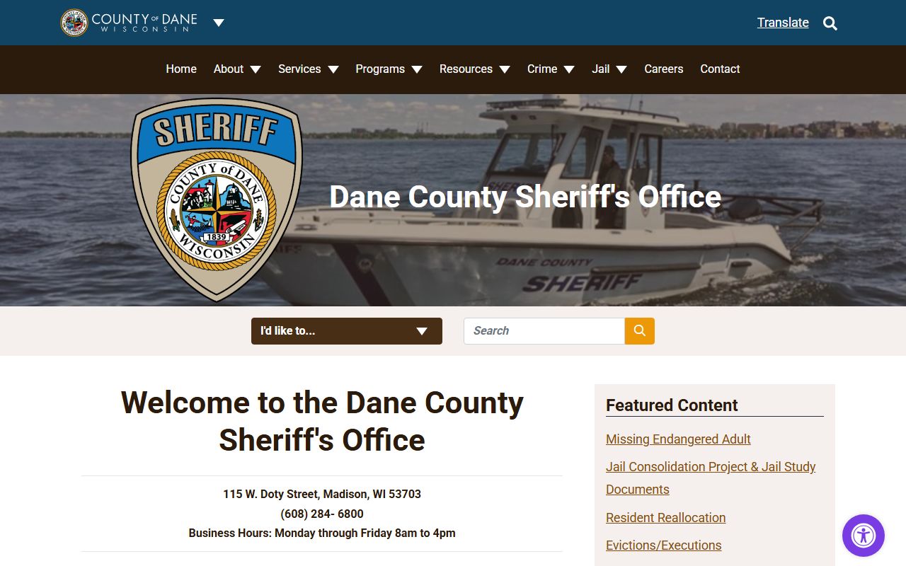 Dane County Residents Directory at the Dane County Sheriff's Office