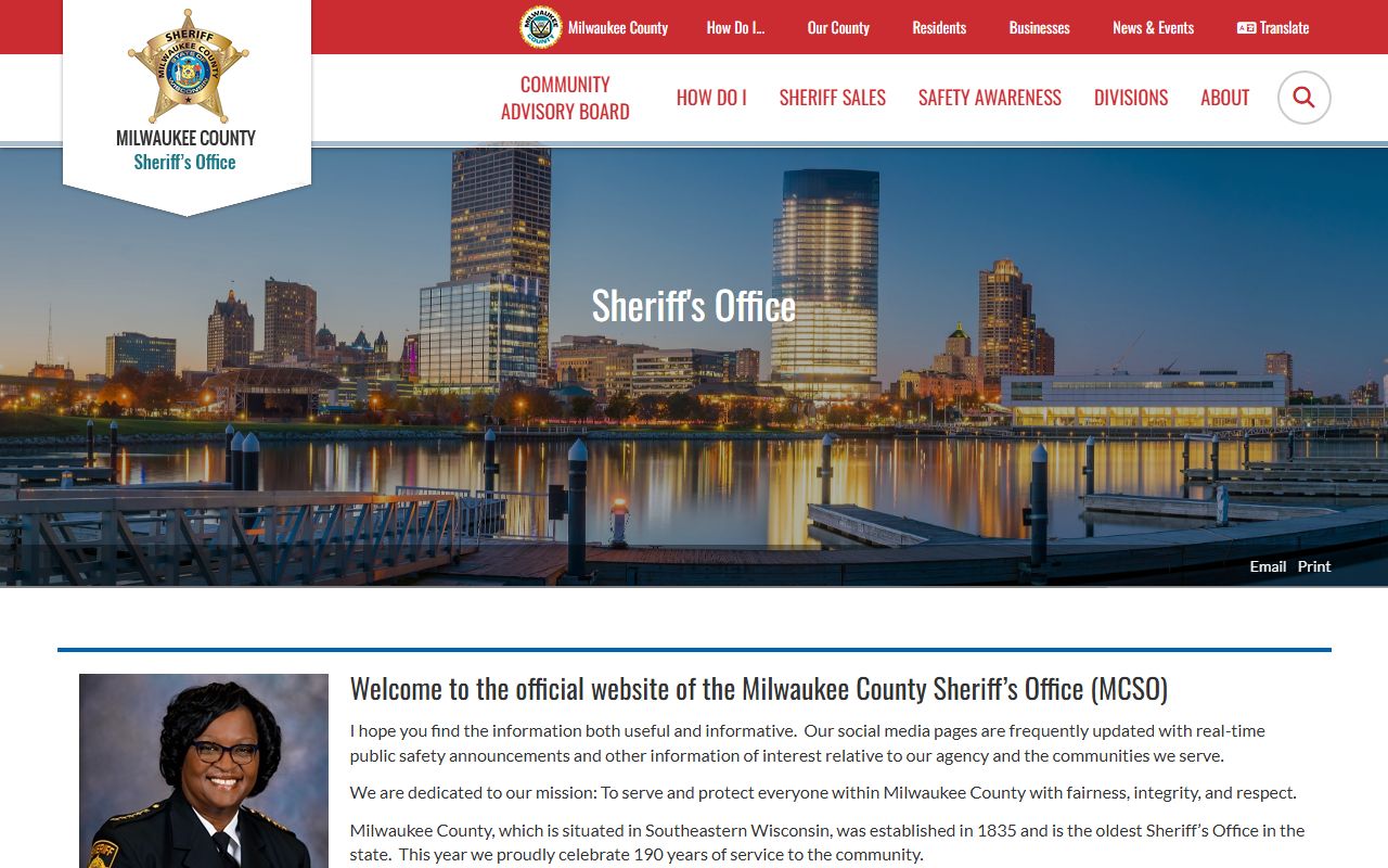 Milwaukee County Residents Directory at the Milwaukee County Sheriff's Office