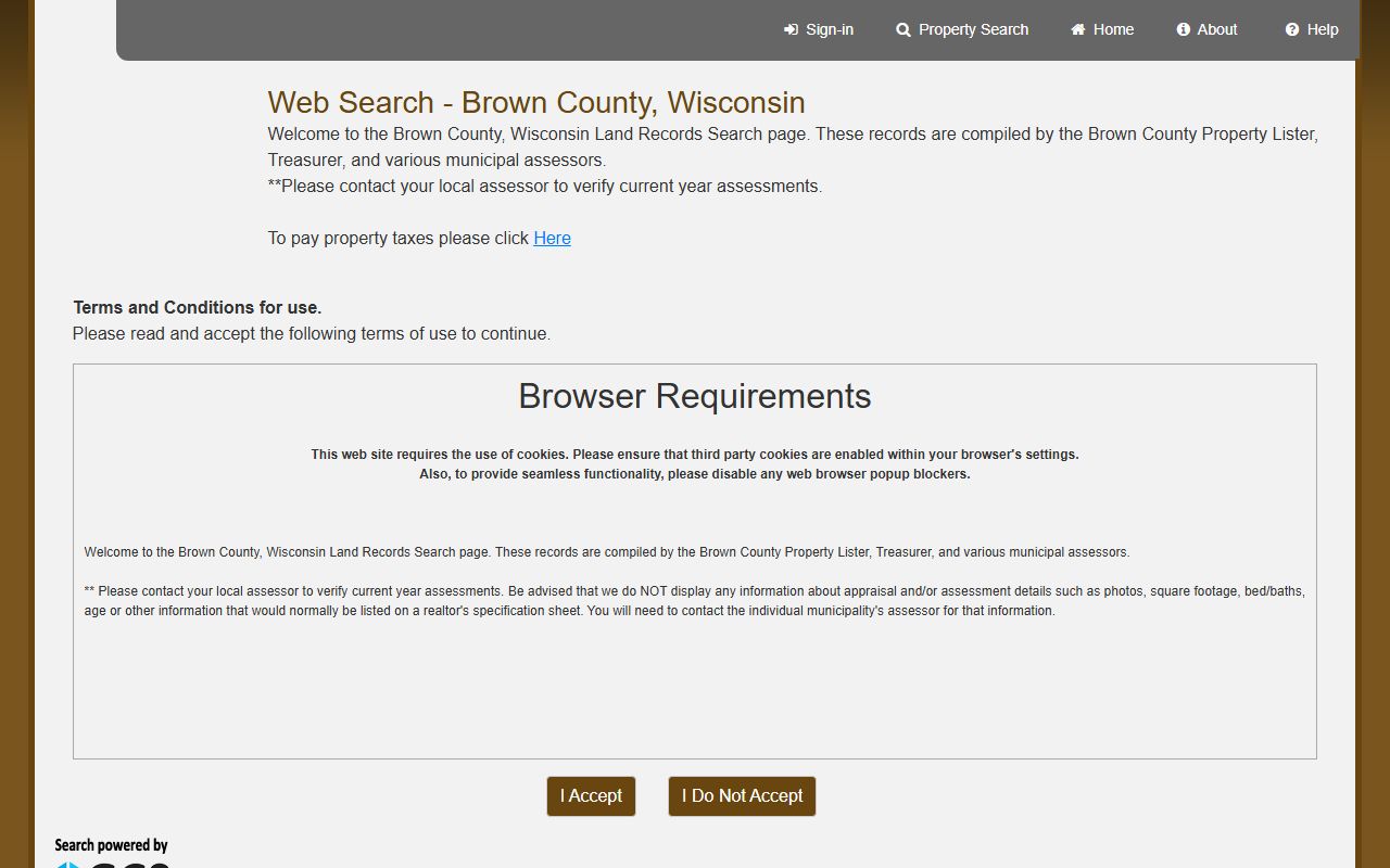 Brown County Residents Directory land records portal