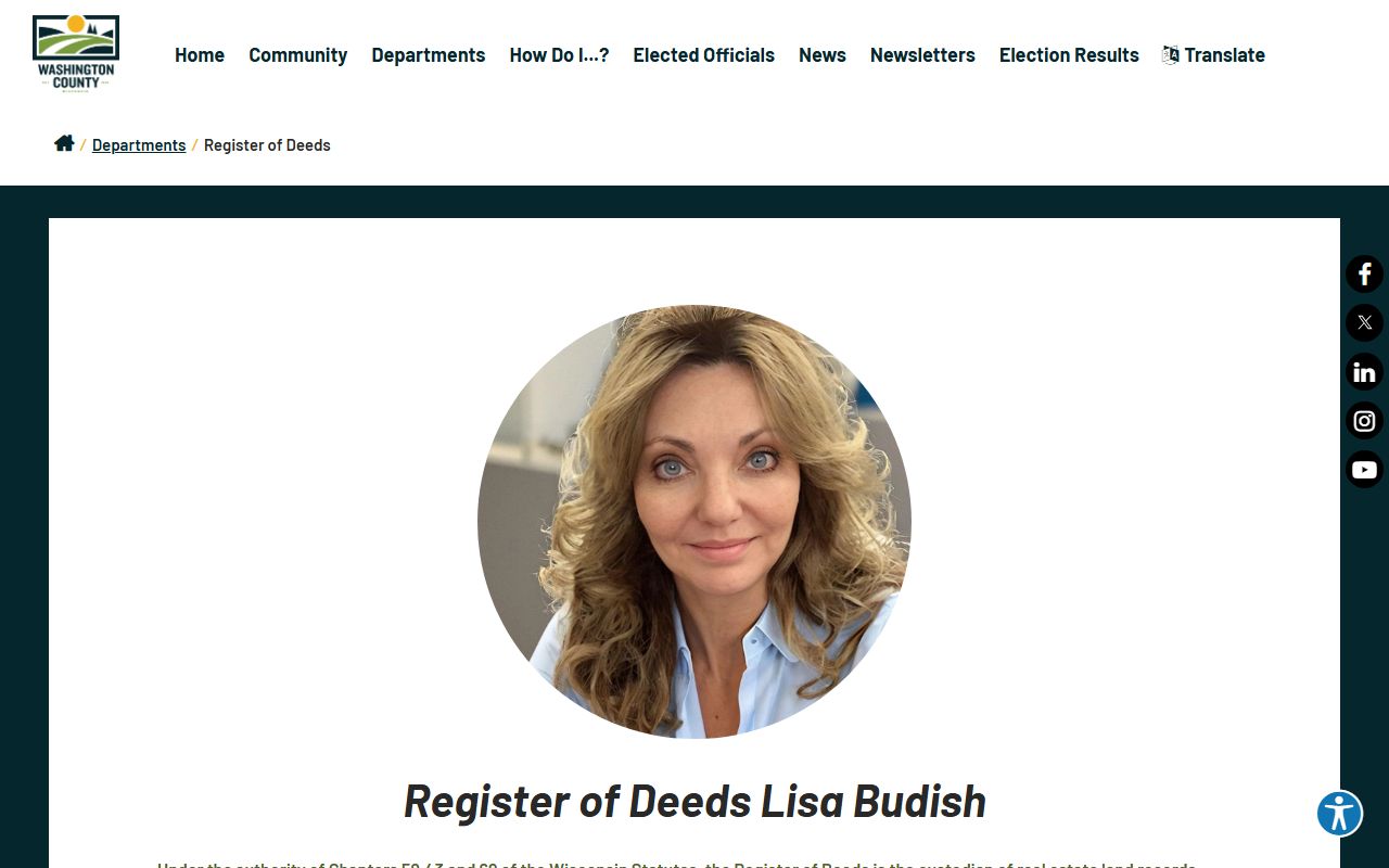 Washington County Residents Directory register of deeds image