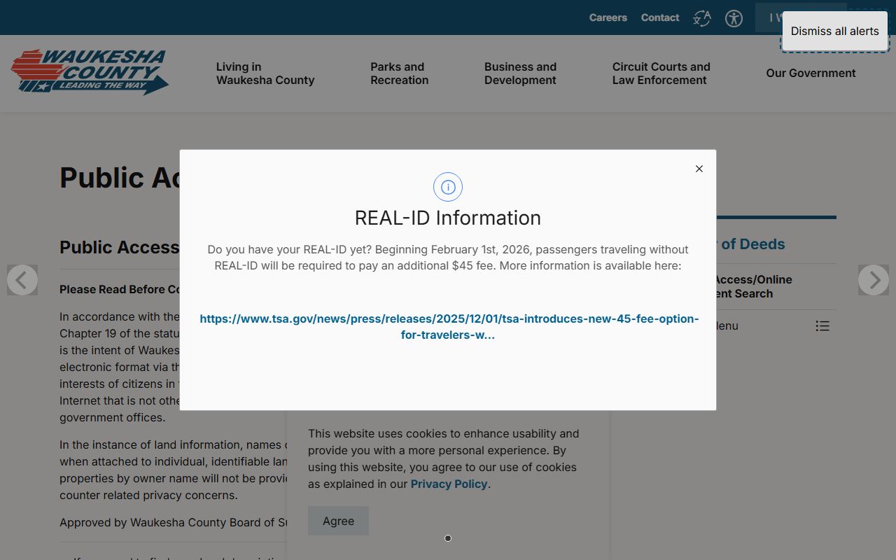 Waukesha County Residents Directory public access document search