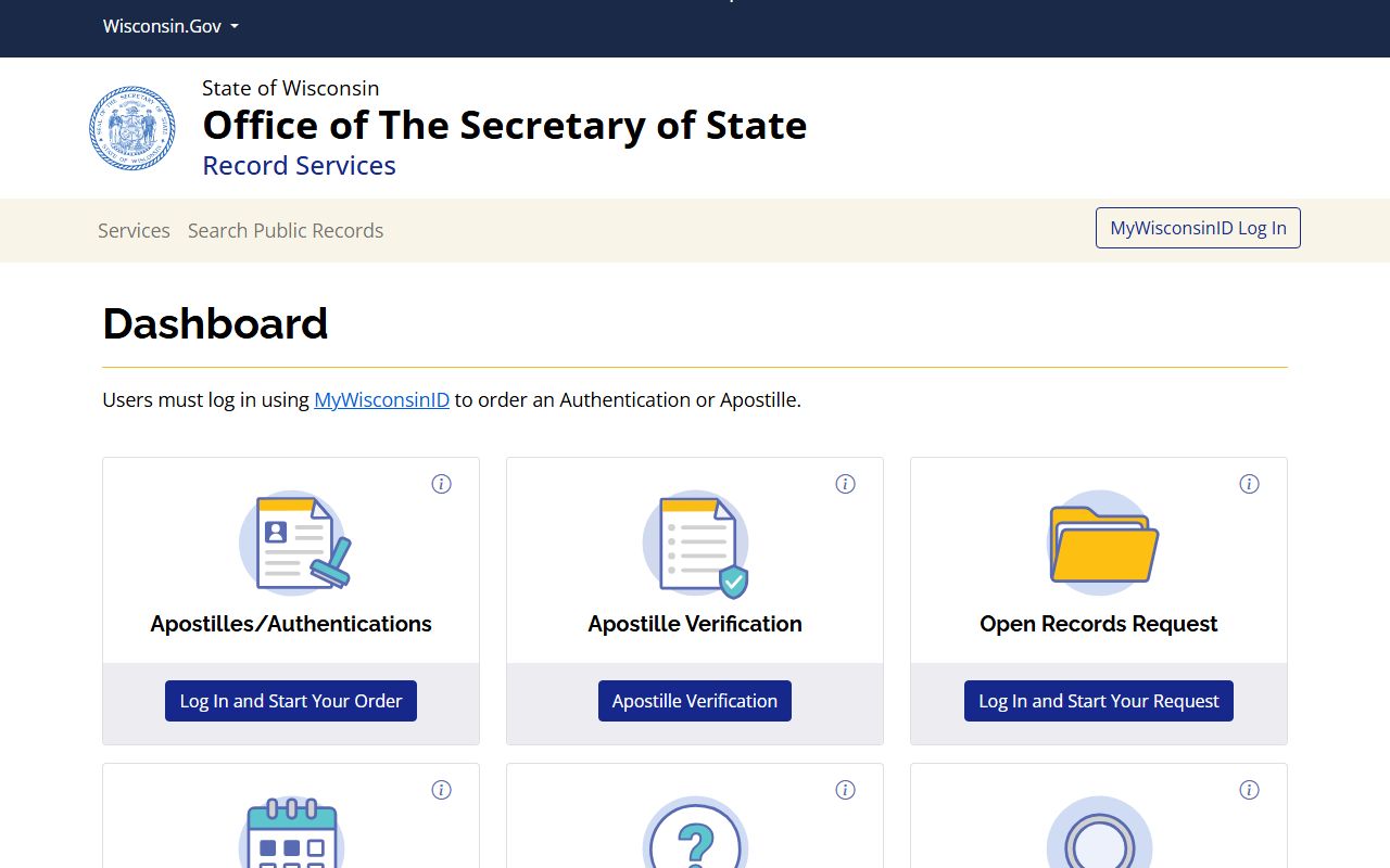 Wisconsin Residents Directory secretary of state records portal